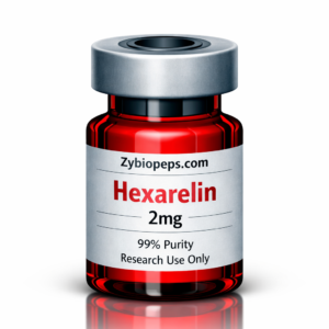 Hexarelin 2mg research peptide vial Zybiopeps