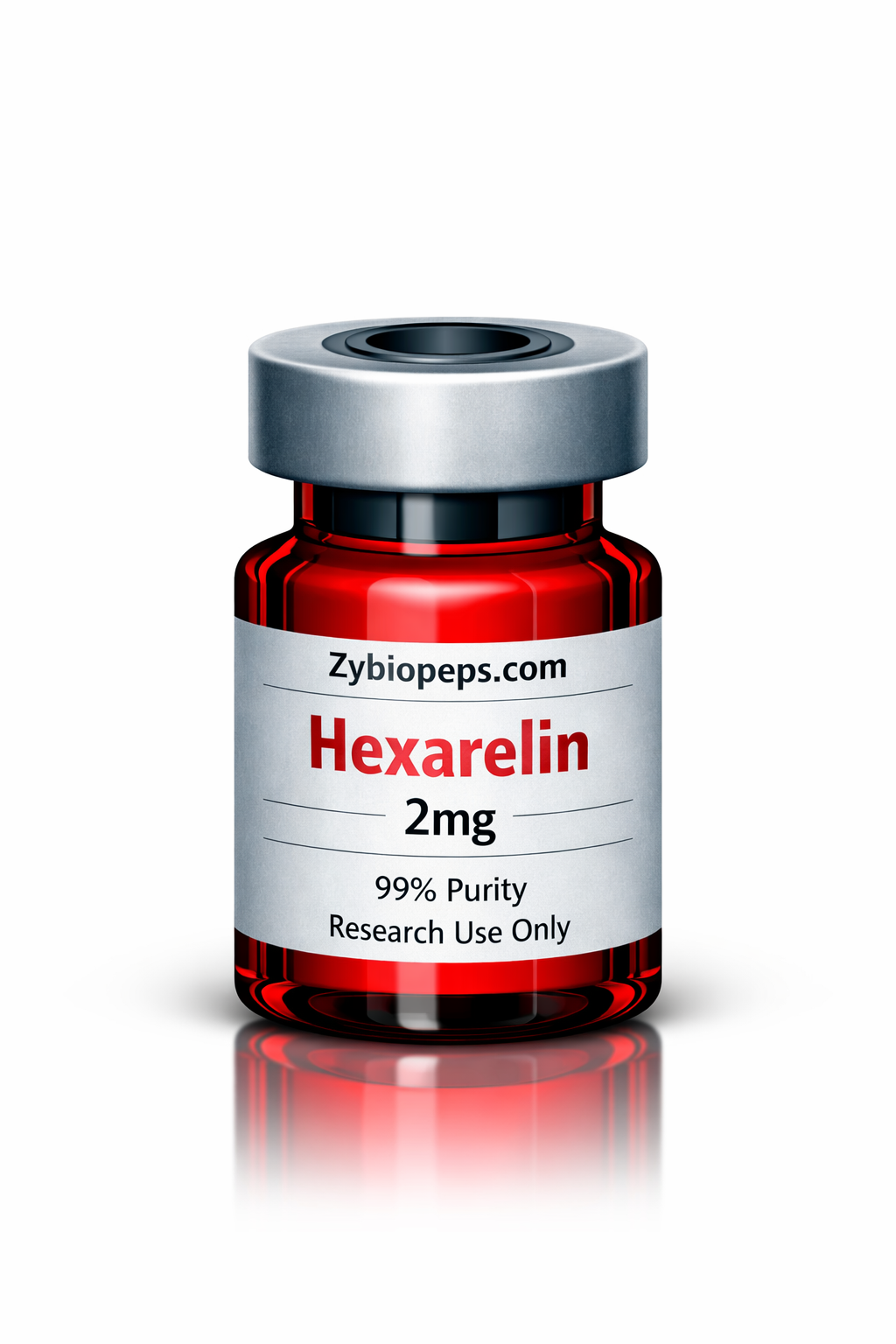 Hexarelin 2mg research peptide vial Zybiopeps