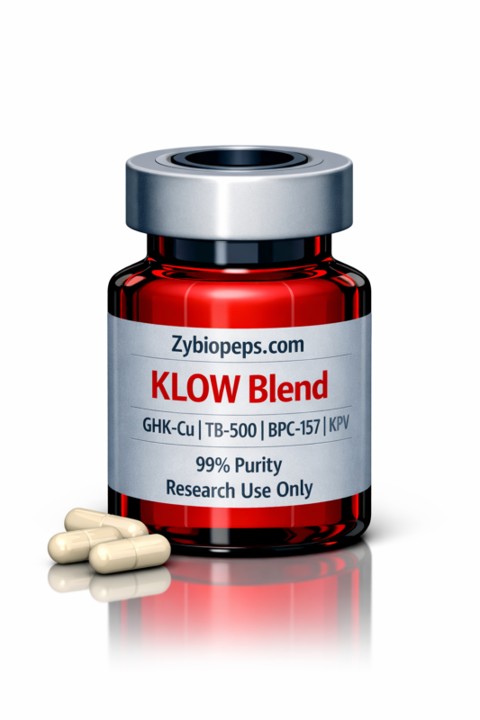 KLOW blend peptide GHK-Cu TB-500 BPC-157 KPV research.